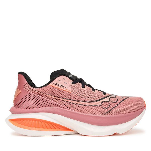Buty do biegania Saucony. Czerwone obuwie sportowe Saucony, bez zapięcia, do biegania. Za 559.99 zł.