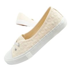 Buty Lee Cooper LCW-25-31-3445L beżowy. Brązowe trampki bez wzorów, z gumy, bez zapięcia. W wyprzedaży za 166.08 zł.