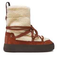 Śniegowce Tommy Hilfiger. Brązowe trapery i śniegowce TOMMY HILFIGER. Za 749.99 zł.