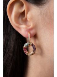 Heliophilia Kolczyki-kreole z cyrkoniami rozmiar: onesize. Żółte kolczyki Heliophilia, z cyrkonią, metalowe. Za 39.99 zł.