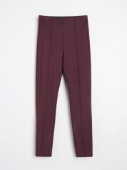 Legginsy z gumką w pasie - czerwony. Czerwone legginsy Sinsay, l, bez wzorów. Za 39.99 zł.