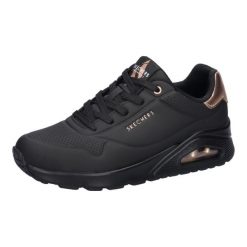 Buty Kobieta Skechers Unogolden Air czarny. Czarne obuwie sportowe Skechers, z gumy, bez zapięcia, trekkingowe, Skechers Sport. Za 485.00 zł.