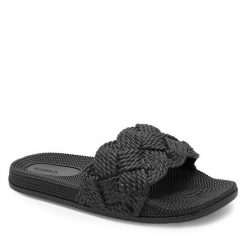 Klapki MEXX. Czarne klapki Mexx, bez wzorów, bez obcasa. Za 35.99 zł.