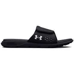Klapki damskie Under Armour Ignite 7 SL. Czarne klapki Under Armour, bez wzorów, bez obcasa. Za 89.99 zł.