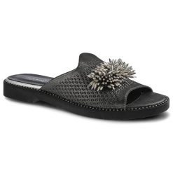 Czarne Klapki Lanqier Damskie Wygodne Buty Letnie. Czarne klapki Lanqier, z aplikacjami, z nubiku, bez obcasa, na obcasie. Za 169.00 zł.