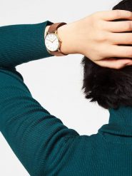 Liebeskind Zegarek kwarcowy w kolorze złoto-jasnobrązowo-białym rozmiar: onesize. Brązowe, analogowe zegarki Liebeskind, ze stali. Za 382.13 zł.