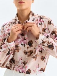 Koszula z domieszką lnu - wielobarwny. Koszule Sinsay, l, bez wzorów, bez kołnierzyka, bez ramiączek. Za 49.99 zł.