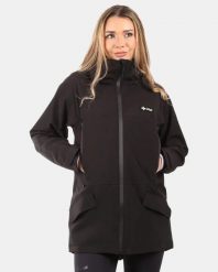 Damski płaszcz outdoorowy Kilpi AYRA-W. Czarne płaszcze Kilpi, l, bez wzorów, z materiału, z kapturem. Za 731.89 zł.