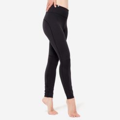 Legginsy do jogi damskie Kimjaly. Czarne legginsy KIMJALY, l, bez wzorów, z elastanu, na jogę i pilates. Za 99.99 zł.