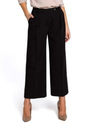 Stylove Spodnie w kolorze czarnym rozmiar: XXL. Czarne spodnie materiałowe Stylove, xxl, bez wzorów, z materiału, z podwyższonym stanem. Za 176.95 zł.