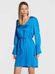 TWINSET Sukienka codzienna 222TT2125 Niebieski Regular Fit. Niebieskie sukienki Twinset, na co dzień, bez wzorów, z lyocellu, bez kołnierzyka, bez ramiączek, proste. Za 939.99 zł.