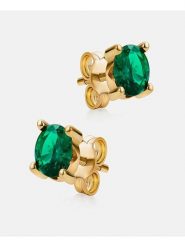 Revoni Złote kolczyki-wkrętki z cyrkoniami rozmiar: onesize. Zielone kolczyki Revoni, z cyrkonią, złote. Za 1,117.50 zł.