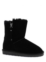 NICEBAY Skórzane botki zimowe "Arctic" w kolorze czarnym rozmiar: 37. Czarne botki NICEBAY, na zimę, bez wzorów, z materiału, bez obcasa, bez zapięcia. Za 314.95 zł.