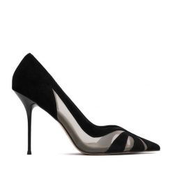 Szpilki Eva Minge. Czarne szpilki Eva Minge, bez wzorów, bez obcasa, na szpilce, bez zapięcia. Za 429.99 zł.