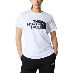 Koszulka damska The North Face S/S Easy z krótkim rękawem. Białe bluzki The North Face, s, bez wzorów, sportowe, bez kołnierzyka, bez ramiączek. Za 121.99 zł.