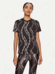 Versace Jeans Couture T-Shirt 77HAH613 JS365 Czarny Regular Fit. Czarne t-shirty Versace Jeans Couture, m, bez wzorów, z bawełny, bez kołnierzyka, bez ramiączek. Za 299.99 zł.
