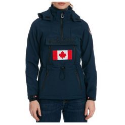 Kurtka turystyczna damska Canadian Peak Toka softshell. Niebieskie kurtki sportowe Canadian Peak, xl, bez wzorów, z elastanu, bez kaptura, trekkingowe. W wyprzedaży za 337.00 zł.