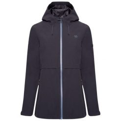 Kurtka trekkingowa przeciwdeszczowa damska Switch Up. Czarne kurtki sportowe Dare 2b, bez wzorów, z poliesteru, bez kaptura, trekkingowe. Za 259.70 zł.