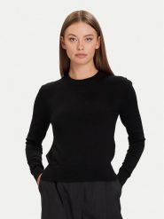 Calvin Klein Sweter LV044D370G Czarny Regular Fit. Czarne swetry Calvin Klein, xs, bez wzorów, z syntetyku, bez ramiączek. Za 429.99 zł.