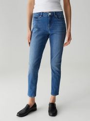 OPUS Dżinsy "Enja" - Skinny fit - w kolorze niebieskim rozmiar: 40/L28. Niebieskie jeansy Opus, l, z aplikacjami. Za 209.95 zł.