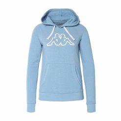 Kappa Bluza Damska Belle Slim. Niebieskie bluzy Kappa, xs, bez wzorów, z bawełny, z kapturem. Za 239.50 zł.