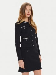 Motivi Kardigan M4566100874N Czarny Regular Fit. Czarne kardigany Motivi, m, bez wzorów, z wiskozy. Za 219.99 zł.