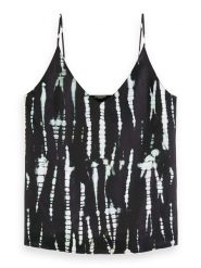 Scotch & Soda Top w kolorze czarnym rozmiar: S. Czarne topy Scotch & Soda, s, bez wzorów, z wiskozy, bez kołnierzyka, bez ramiączek. Za 91.99 zł.