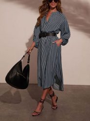 Milan Kiss Sukienka w kolorze błękitno-czarnym rozmiar: S. Czarne sukienki Milan Kiss, s, bez wzorów, bez kołnierzyka, bez ramiączek, midi. Za 191.42 zł.