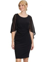 Vera Mont Sukienka w kolorze czarnym rozmiar: 46. Czarne sukienki Vera Mont, bez wzorów, bez kołnierzyka, bez ramiączek, midi. Za 245.38 zł.