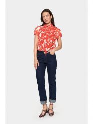 SAINT TROPEZ Bluzka w kolorze czerwonym rozmiar: M. Czerwone bluzki Saint Tropez, m, bez wzorów, bez kołnierzyka, bez ramiączek. Za 86.99 zł.