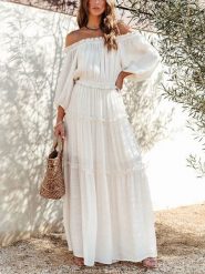 Milan Kiss Sukienka w kolorze białym rozmiar: M. Białe sukienki Milan Kiss, m, bez wzorów, z wiskozy, bez kołnierzyka, bez ramiączek, maxi. Za 165.99 zł.