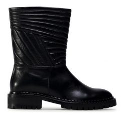 Botki Eva Minge. Czarne botki Eva Minge, bez wzorów, bez obcasa, na płaskiej podeszwie, bez zapięcia. Za 539.99 zł.