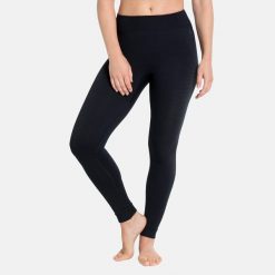 Spodnie techniczne termoaktywne damskie Odlo Performance Warm Eco. Czarne bielizna sportowa Odlo, s, bez wzorów, narciarskie. Za 341.00 zł.
