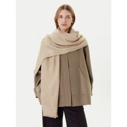 Szal BOSS. Brązowe szaliki Boss, bez wzorów. Za 379.99 zł.