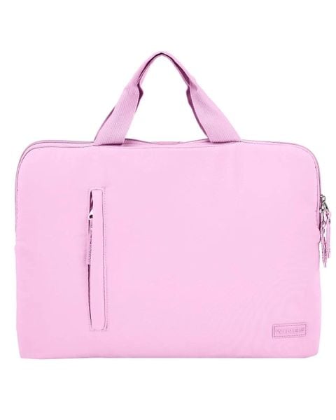 Torba na laptopa WINGS SOLENNE 15,6 cala PINK. Czerwone torby na laptopa Wings, bez wzorów, z materiału. Za 79.90 zł.