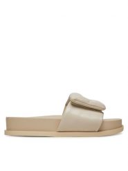 Armani Exchange Klapki XDP061 XV926 01819 Écru. Klapki Armani Exchange, bez wzorów, ze skóry, bez obcasa. Za 449.99 zł.