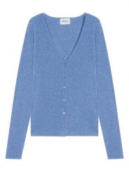 Perfect Cashmere Kaszmirowy kardigan "Paige" w kolorze błękitnym rozmiar: L. Niebieskie kardigany Perfect Cashmere, l, bez wzorów, z kaszmiru. Za 332.24 zł.