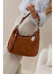 Anna Morellini Skórzana torebka "Forena" w kolorze jasnobrązowym - 32 x 25 x 11 cm rozmiar: onesize. Brązowe torby na ramię Anna Morellini, bez wzorów, z materiału, na ramię, bez dodatków. Za 304.99 zł.