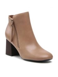 Jenny Fairy Botki WYL2729-1 Beżowy. Brązowe botki Jenny Fairy, bez wzorów, ze skóry, bez obcasa, na słupku, bez zapięcia. Za 111.99 zł.