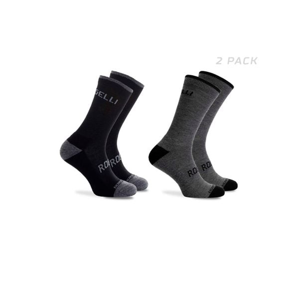 Skarpetki Rogelli Wool. Czarne skarpety Rogelli, bez wzorów, z materiału. Za 76.00 zł.