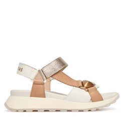 Sandały Hispanitas. Brązowe sandały Hispanitas, bez wzorów, bez obcasa, na płaskiej podeszwie, bez zapięcia. Za 549.99 zł.