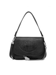Juicy Couture Torebka CEO-BIJXT8993WVP Czarny. Czarne torebki klasyczne Juicy Couture, bez wzorów, z materiału, bez dodatków. Za 349.99 zł.