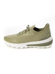 Geox Sneakersy "Spherica Actif" w kolorze biało-oliwkowym rozmiar: 37. Białe trampki Geox, bez wzorów, bez zapięcia. Za 149.31 zł.