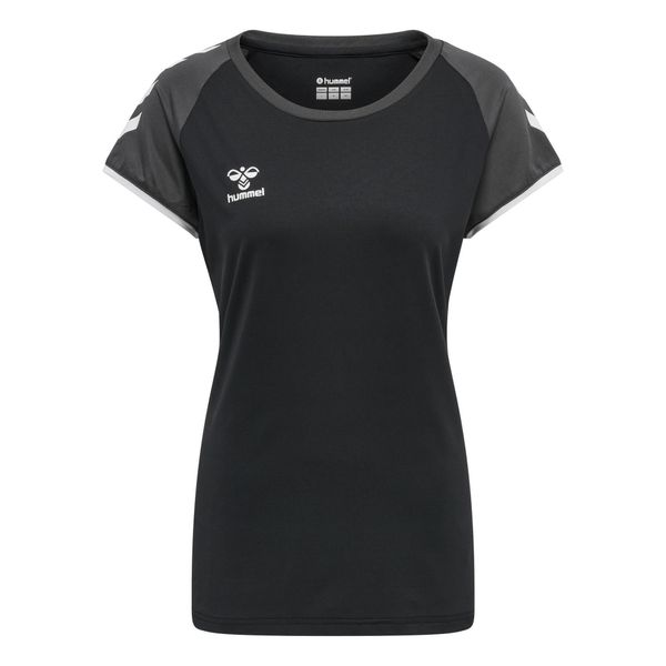 Koszulka damska Hummel hmlhmlCORE volley stretch. Czarne bluzki Hummel, l, bez wzorów, sportowe, bez kołnierzyka, bez ramiączek. Za 59.99 zł.