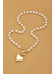 Atelier MIU Pozłacany naszyjnik z zawieszką i perłami - dł. 45 cm rozmiar: onesize. Białe naszyjniki Atelier MIU, z perłą, pozłacane. Za 39.99 zł.