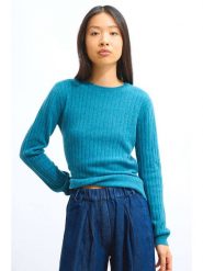 AUTHENTIC CASHMERE Kaszmirowy sweter "Bella" w kolorze niebieskim rozmiar: L. Niebieskie swetry AUTHENTIC CASHMERE, l, bez wzorów, z kaszmiru, bez ramiączek. Za 411.91 zł.