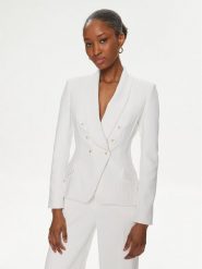 Elisabetta Franchi Marynarka GI-072-41E2-V540 Biały Regular Fit. Białe marynarki i żakiety Elisabetta Franchi, bez wzorów, z syntetyku. Za 1,429.00 zł.