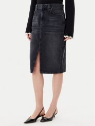 Marella Spódnica jeansowa 2523106054200 Czarny Regular Fit. Czarne spódnice Marella, bez wzorów, z bawełny. Za 899.99 zł.