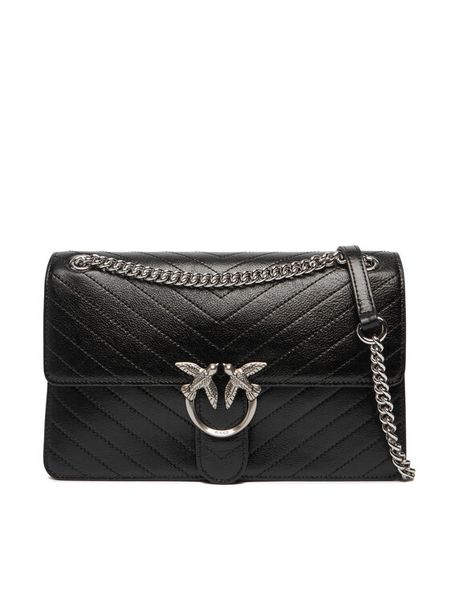 PINKO Torebka Love One Light Classic AI 25-26 PLTT 106174 A2JC Czarny. Czarne listonoszki Pinko, bez wzorów, ze skóry, bez dodatków. Za 2,009.00 zł.