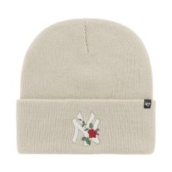 Damska czapka beanie 47 BRAND New York Yankees, beżowa. Brązowe czapki 47 Brand, bez wzorów. Za 97.99 zł.